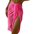 Summer Beach Dress | Sheer Wrap Knot Waist Skirt Bikini Wrap Scarf Swimwear Cover Up Shawl