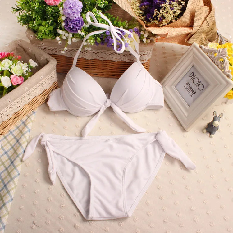 Push Up Bikinis Two Piece Swimsuit Women Swimwear | Beach Wear Monokini Bathing Suit Korean Bikini Set