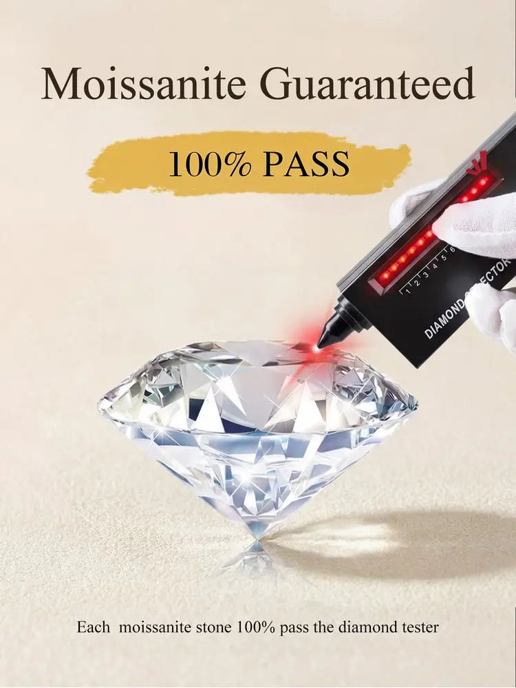 Marquise Diamond Ring — 925 Sterling Silver, GRA Certified Moissanite