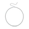 925 Silver Moissanite Diamond Necklace 4mm casual luxury *with certificate authentication*