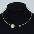 Rhinestone Heart Collar Choker Necklace - Simple Open Collar Necklace Torques Jewelry Accessories
