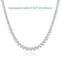 3 Claws Gradient Diamond Tennis Necklace Sterling Silver 925 Chain|Moissanite