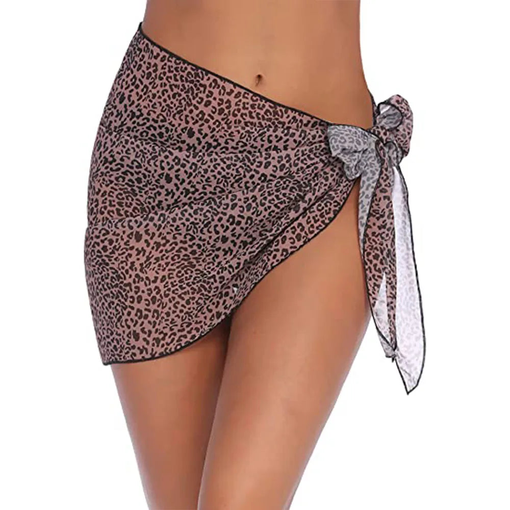 Women Short Sarongs Swimsuit Coverups | Beach Bikini Wrap Sheer Short Skirt Chiffon Scarf Cover Ups