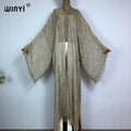 WINYI High Quality Boho Maxi beach Swimming Cover up Africa Kimono